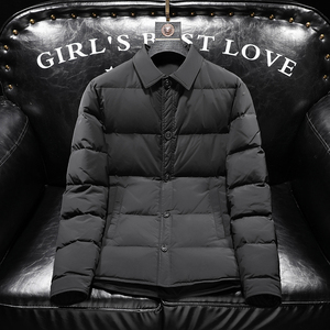2024羽绒服男装厚款冬装羽绒外套衬衫领潮流66731p265图片