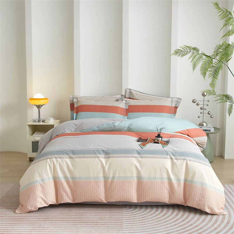 埃迪蒙托2025全棉床单床笠四件套简约舒适透气活性纯棉印花四件套