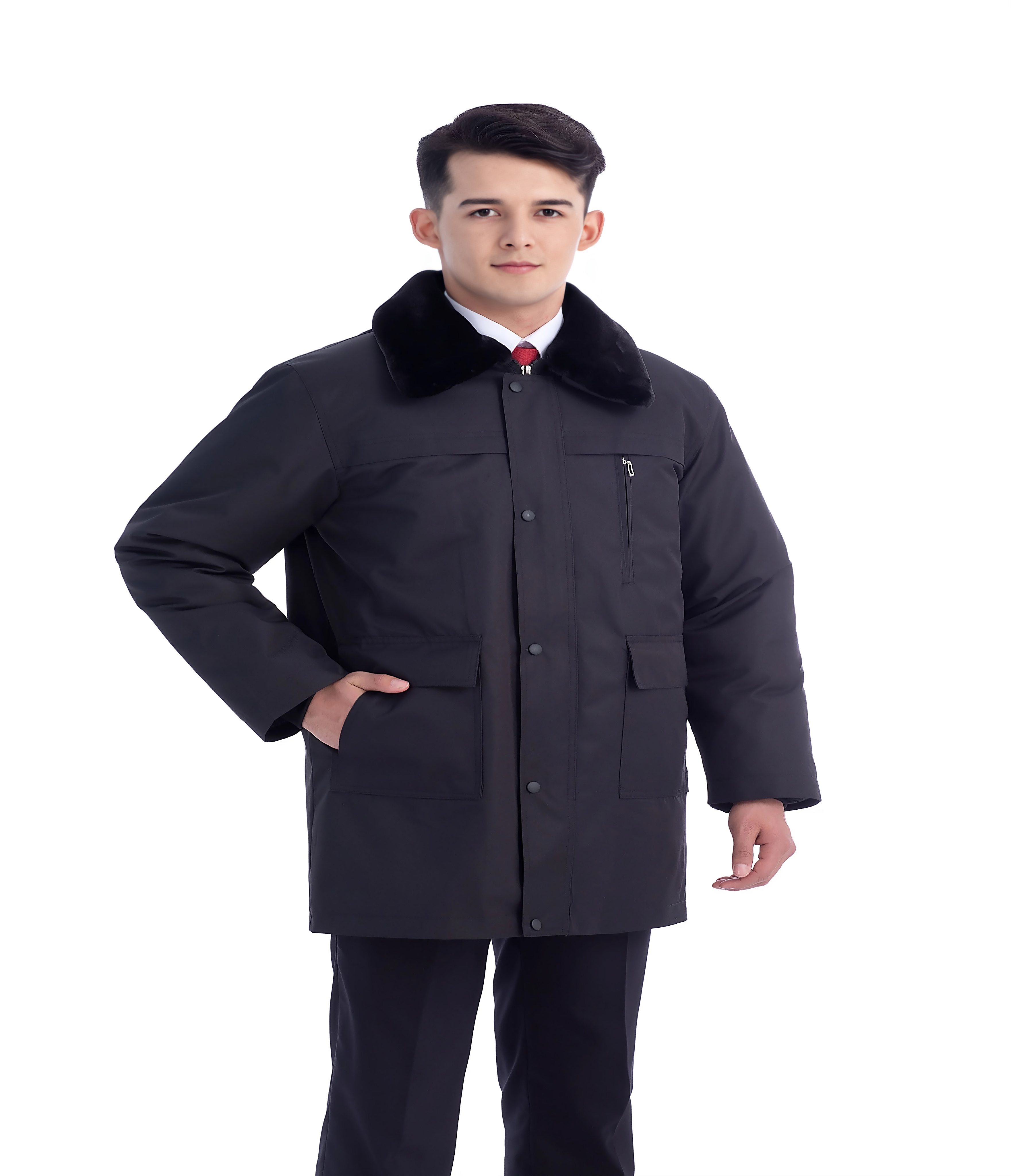 新款男女多功能防寒服可拆卸内胆羊绒棉服羽绒大衣审判工作服装
