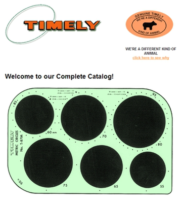 美国太米TIMELY品泰米珠宝首饰手镯设计绘图模板尺T-87M大圆形