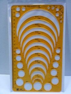 4356金丝猴圆弧半径模板建筑模板圆形画图模版学生设计用尺