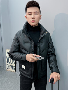 羽绒服男冬季2026新款加厚保暖免洗男士短款修身休闲轻薄羽绒外套