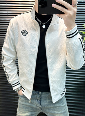 欧洲站高端简约潮流男士夹克外套