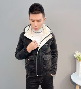 2024爆款羽绒服男韩版修身潮男款棉服短外套时尚帅气高端连帽棉衣