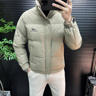 高端男士冬季高级感石墨烯云绒保暖棉服外套男装潮流修身短款棉衣