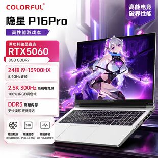 七彩虹隐星P16pro/P15  13代酷睿I9 5060 16英寸游戏本笔记本电脑