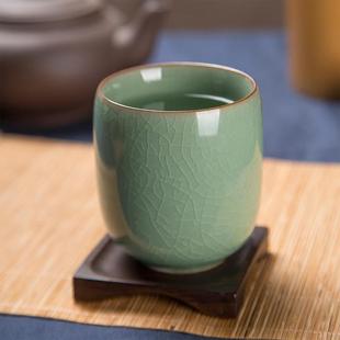 景德镇陶瓷小茶杯水杯青瓷六色杯哥窑开片茶具功夫茶杯汝窑主人杯