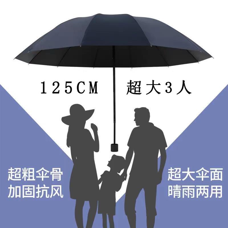 雨宝雨伞手动大号超大男女双人伞加大加厚加固结实抗风晴雨两用伞图片