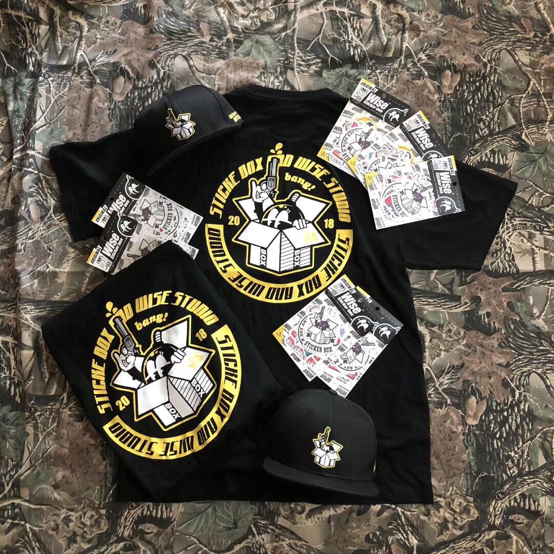 WISE x STICKERBOX 联名贴纸套装、衣服、帽子