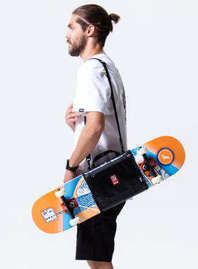MACKAR单肩斜挎滑板包双翘板包儿童滑板收纳袋大鱼板包滑板收纳包