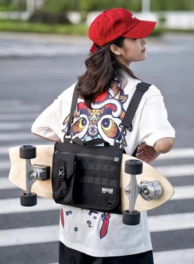 MACKAR滑板双肩包背包陆地冲浪板包儿童滑板袋双翘滑板包路冲板包