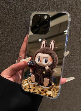 金币来财华为P70pro手机壳适用苹果16promax镜面一加13荣耀50潮OPPOReno13有钱花小米15p创意vivos20高级感