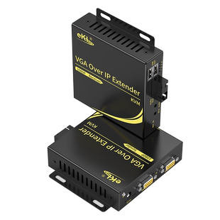 EKL-VFKU200 VGA光端机高清带USB键鼠转光纤收发传输器KVM VGA光纤延长器