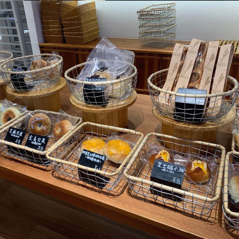 日式北欧风铁艺铁丝收纳筐 圆形面包篮桌面鸡蛋杂物篮零食储物篮,餐饮具,果盆/果盘/果篮,淘宝优惠券,粉丝福利购,淘宝优惠卷