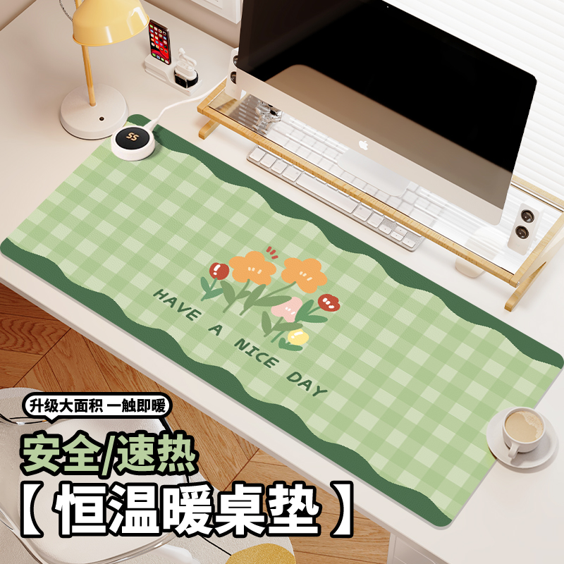 加热鼠标垫发热办公室暖手桌垫