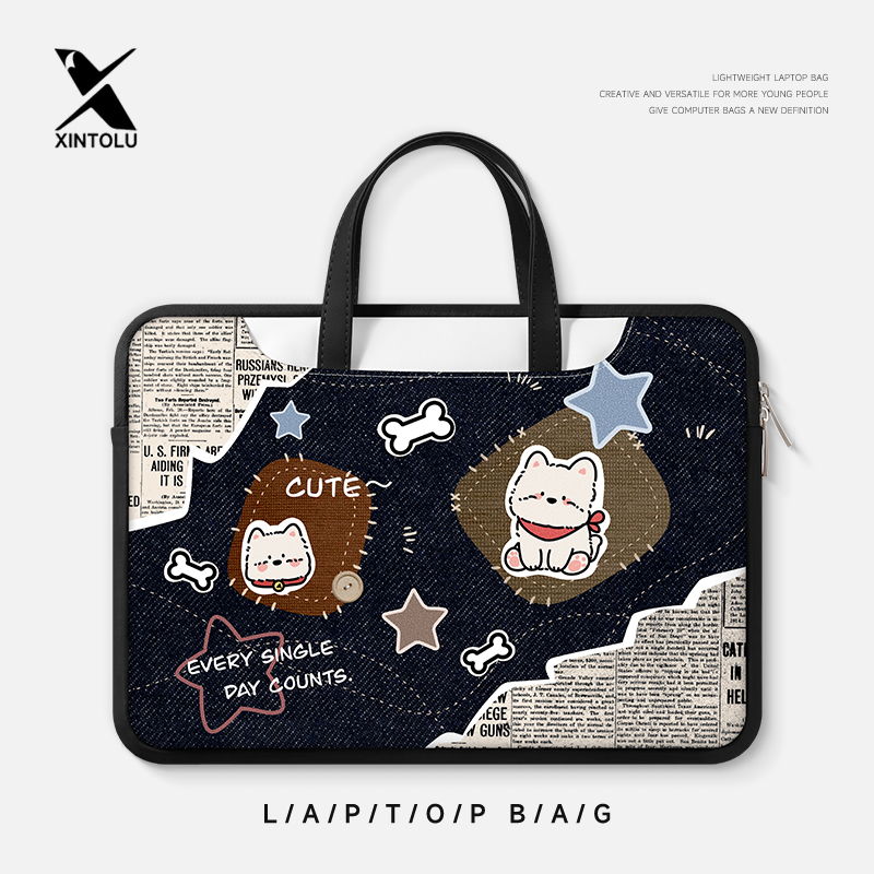 简约笔记本电脑包手提通勤包男女