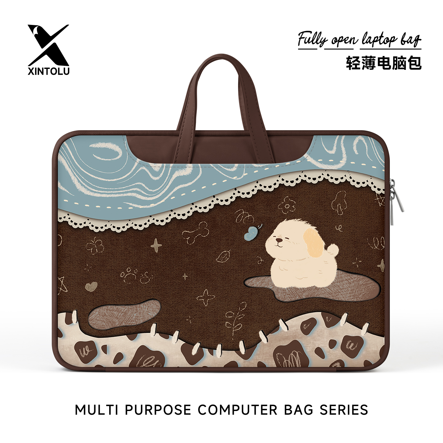 新通路笔记本电脑包萌宠手提内胆