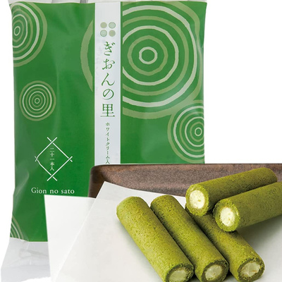 日本京都老铺人气抹茶夹心蛋卷