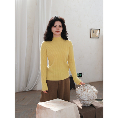 羊绒羊毛半高领保暖针织打底