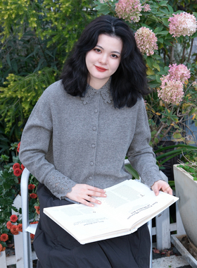 自然而蓝｜山羊绒羊毛 气质通勤 镂空百搭针织衫 25冬季新品