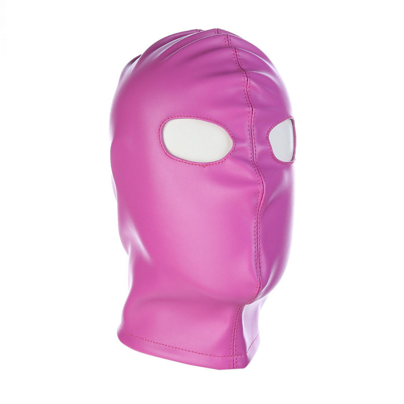床上面具成人全脸系带调节皮革头套露眼性感面罩窒息面具cosplay