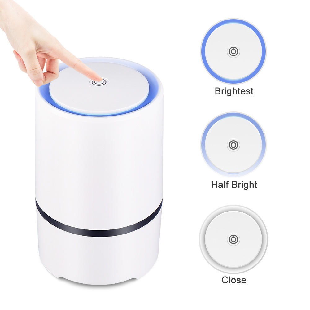 室内卧室小夜灯复合滤网除PM2.5负离子净化器 ABS家用空气净化器