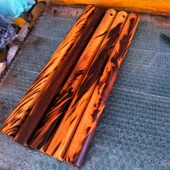 秦岭山也野生雷击桃木山桃树活树取材打鬼棒41长拷鬼棒头部打孔