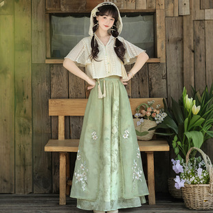 子套装 上衣裤 9602 素新中式 原创设计春雨汉服女中国风汉元