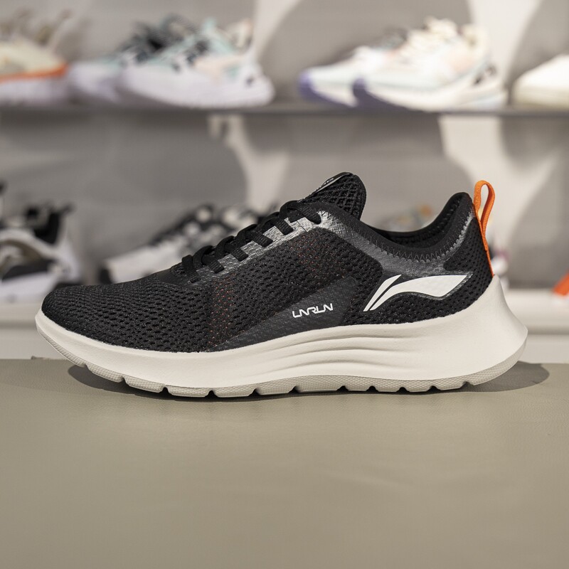 李宁跑步鞋男鞋2023夏季新款网面透气黑色轻质跑鞋运动鞋ARBT011