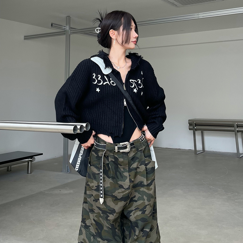 送运费险连帽毛衣外套短款上衣女