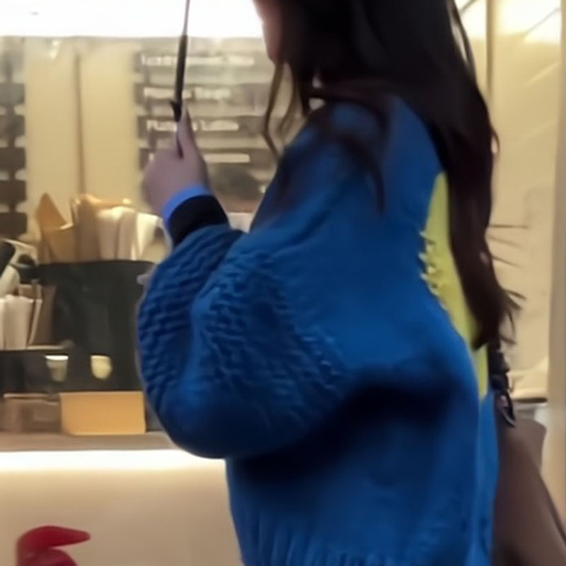 送运费险重磅蓝色开衫女毛衣外套