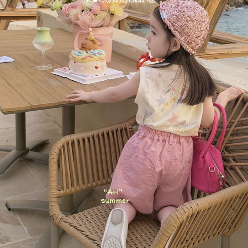 AH·26夏～星星音符背心 77180 粉色短裤 77282 （汉服）