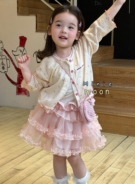 小月亮 26春 女童碎花开衫62083 背心62085 半裙62086