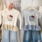 Kitty拼接娃娃衫 苏右 561038女童2026春款