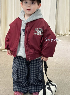 苏右  25冬 男童棒球领棉衣85022 加绒连帽卫衣85095 格子裤85086
