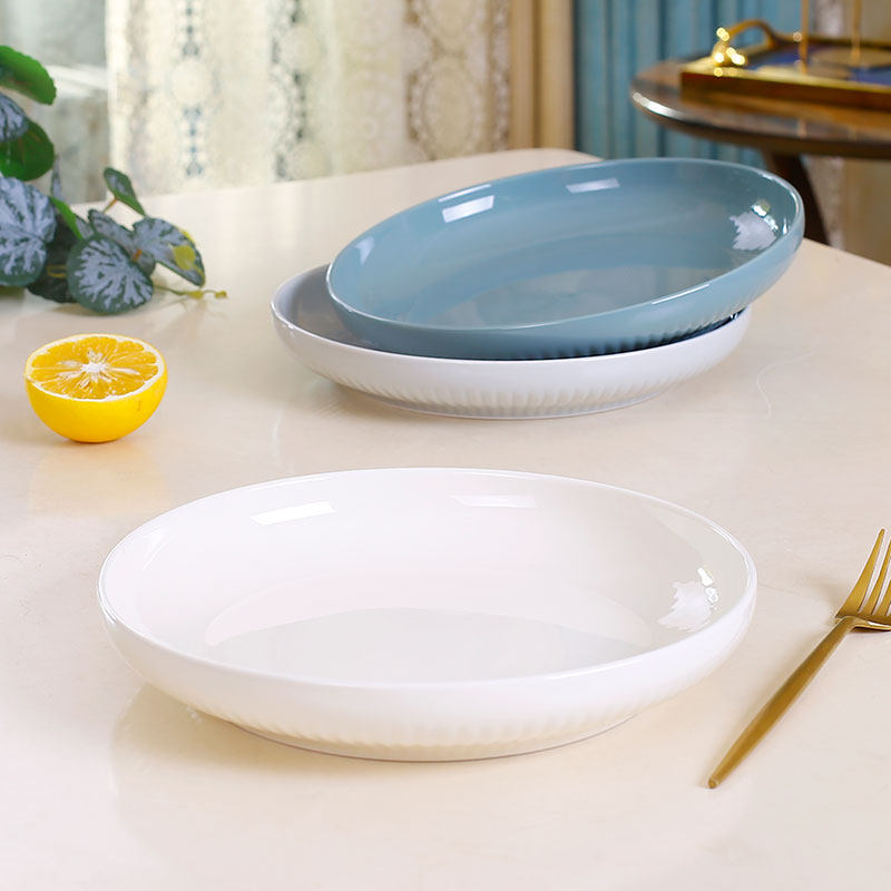 雅诚德餐具10英寸陶瓷大圆盘子深菜盘家用牛排西餐盘碟子北欧简约,餐饮具,盘,淘宝优惠券,粉丝福利购,淘宝优惠卷