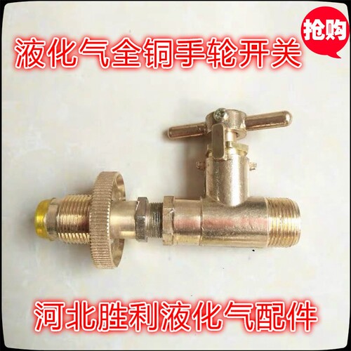 液化气手轮枪纯铜阀手轮对丝一套