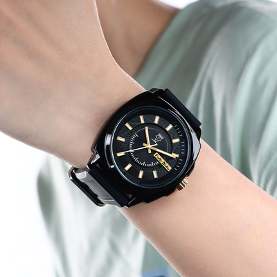 FidoDido七喜小子潮牌手表镂空腕表中学生考试时尚运动防水夜光表