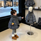 儿童女宝宝保暖过冬韩版 女童冬季 加厚羽绒服2025新款 宽松洋气外套