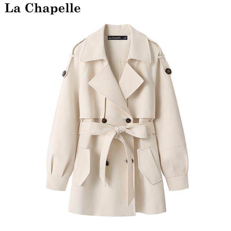 拉夏贝尔/La Chapelle秋新款小个子中长款风衣外套女英伦显瘦大衣怎么看?