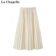 新款 拉夏贝尔 垂感百褶半身裙女夏季 Chapelle法式 高腰A字伞裙