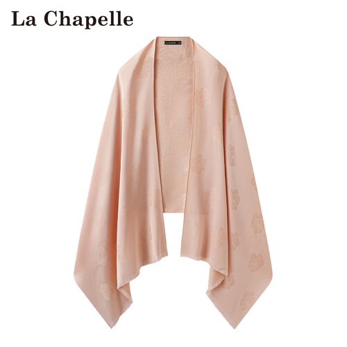 拉夏贝尔/La Chapelle春夏新款韩式长条形围巾薄款印花旅游风披肩