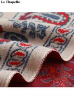 La Chapelle /La Chapelle Chinese Style New Chinese-style knitted shawl Women's Ethnic Style knitted Cashmere Imitation scarf thumbnail 5