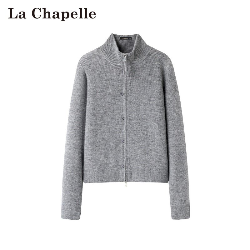 拉夏贝尔/La Chapelle冬季新款纯色立领软糯风修身显瘦针织上衣女,女装/女士精品,毛针织衫,淘宝优惠券,粉丝福利购,淘宝优惠卷