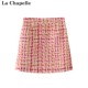 新款 Chapelle春季 2024甜美编织短裙小香风气质半身裙 拉夏贝尔