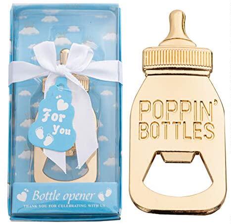 12 packs poppin bottle openers for baby shower favors, gifts