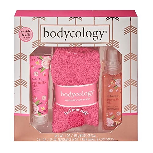 bodycology pink vanilla wish 3 piece gift set. body cream, f