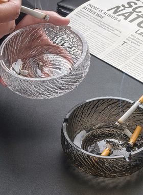 轻奢水晶烟缸大号玻璃创意