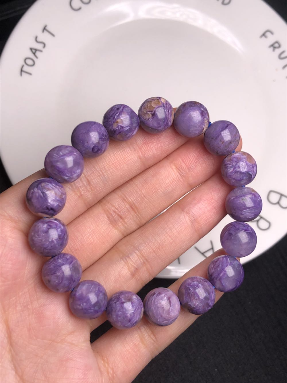 天然紫龙晶圆珠手链 贵族紫色高性价比 颜色漂亮 11mm ug