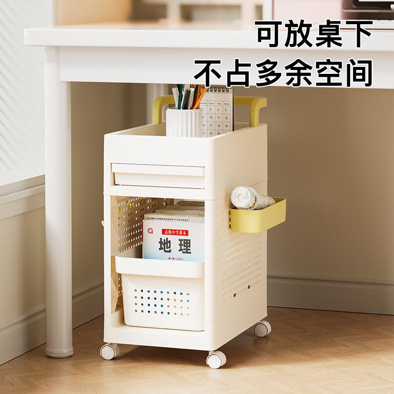 儿童简易书包置物收纳架房架落地置物架书厨包小推车QDJ移可动架